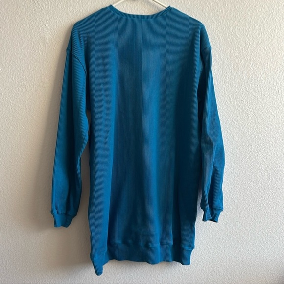 Bo & Tee Teal Blue Sweatshirt Dress NEW - Picture 5 of 6